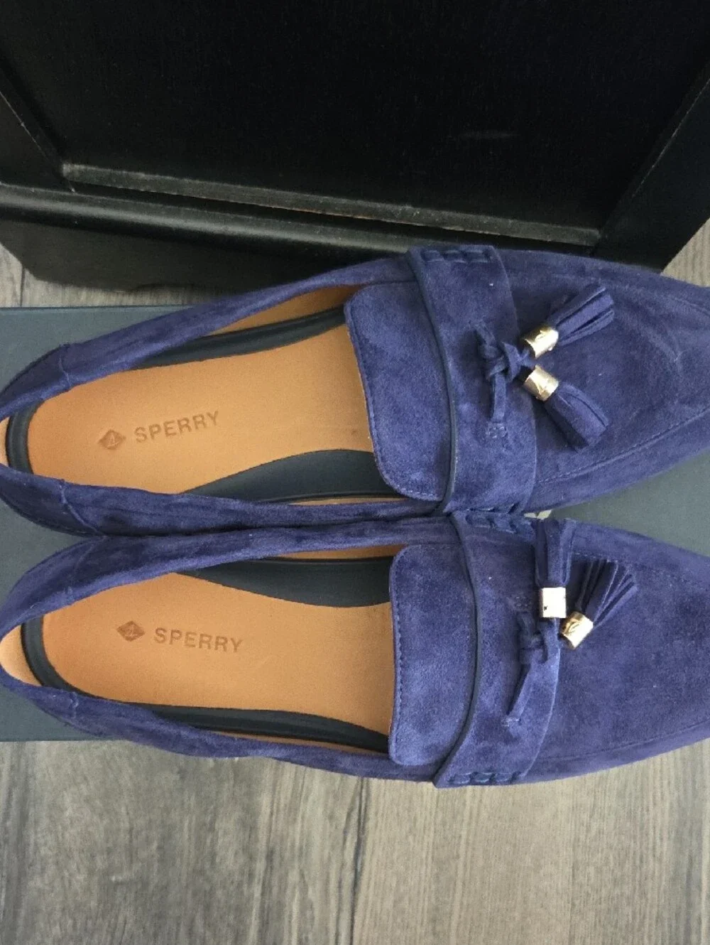 Sperry Women's Deep Blue Suede Tassel Loafers